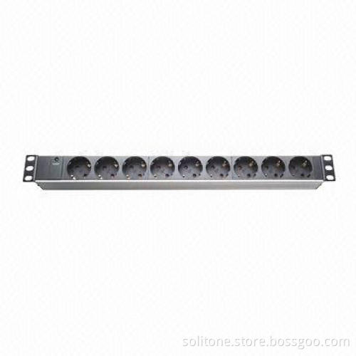 Germany Plug Socket 9-Way 16A PDU